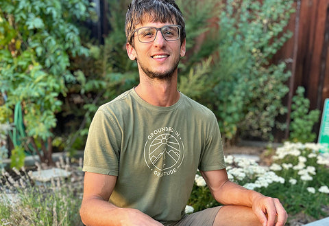 Men's Organic T-shirt: Grounded in Gratitude