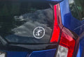 high quality barefoot compass decal for car